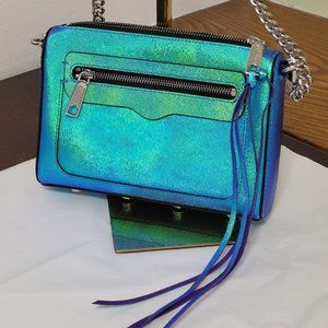 Rebecca Minkoff Avery Blue/Green Iridescent Mermaid Crossbody Bag